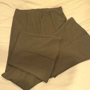Olive Green flared Trousers